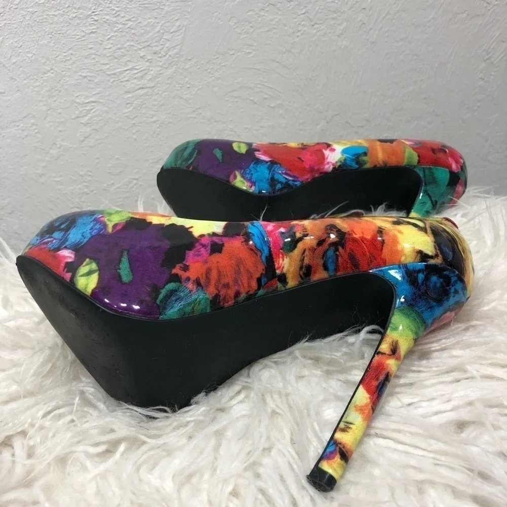 STEVE MADDEN - BRIGHTLY COLORED PLATFORM PUMPS‎ - S5
